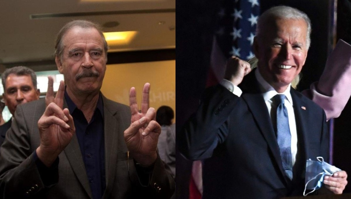 Vicente Fox manda mensaje en inglés a Joe Biden, tras su triunfo en EU