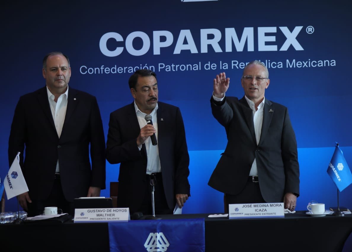 José Medina Mora sustituye a Gustavo de Hoyos en Presidencia de Coparmex