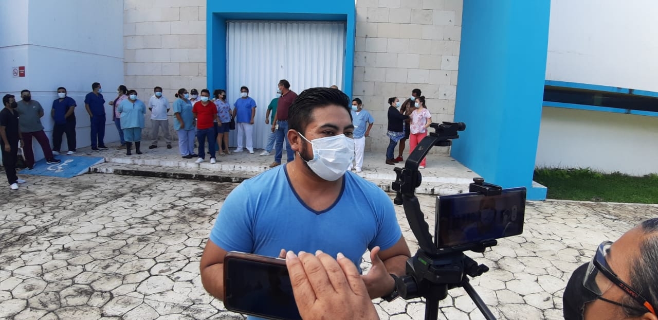 Se manifiesta personal médico de Cozumel; exigen pago de Bono COVID-19