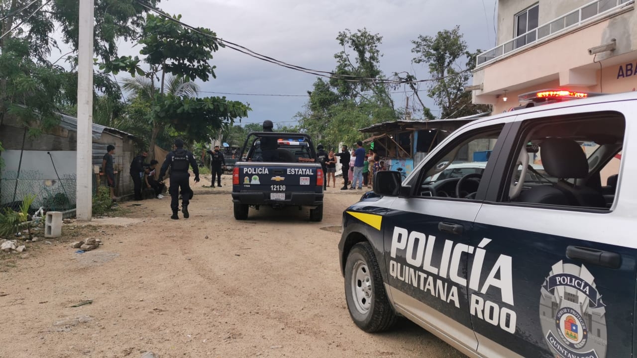 Elementos de la Policía Estatal llegaron al lugar de los hechos para verificar el reporte y realizar la búsqueda del agresor que no fue ubicado