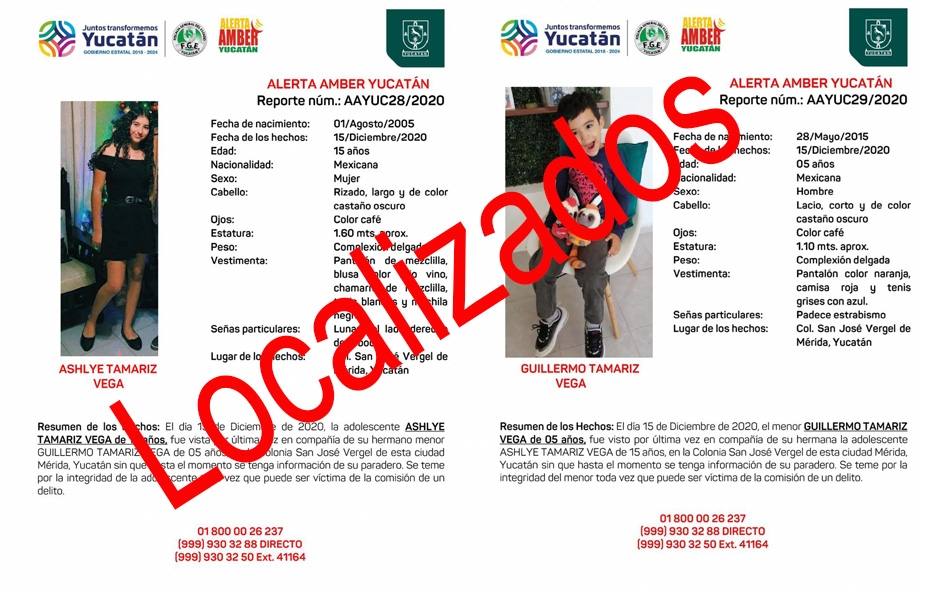 Localizan a hermanos extraviados en la colonia Vergel en Mérida