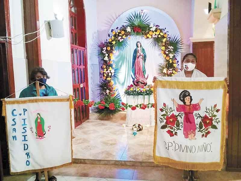 Realizarán rosarios y las misas en honor a la Virgen de Guadalupe.