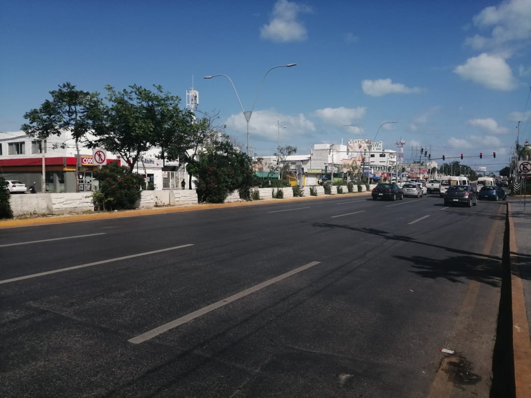 Las calles de Cancún se mantuvieron tranquilas la mañana y la tarde de este 25 de diciembre