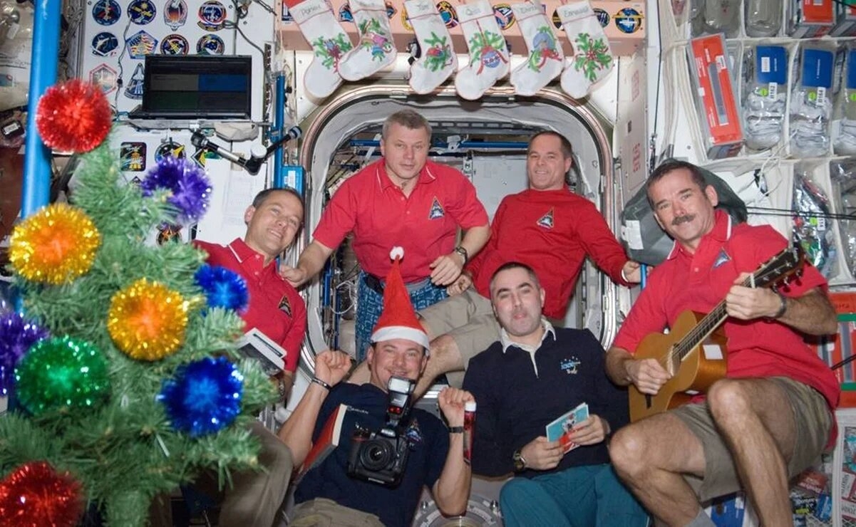 Astronautas celebran la Navidad desde el Espacio