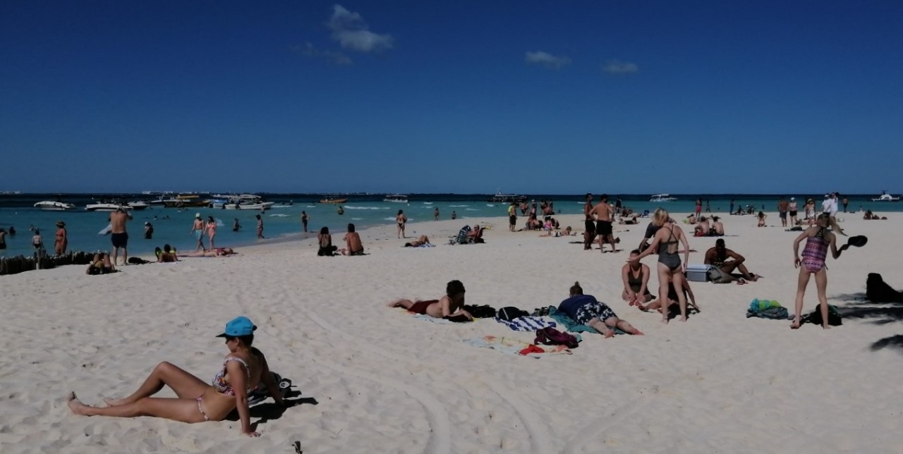 Así lució Playa Norte en Isla Mujeres este lunes 28 de diciembre de 2020