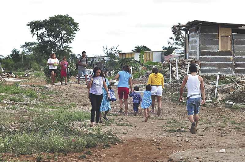 Frente frío afecta a familias de Roble Unido en Mérida