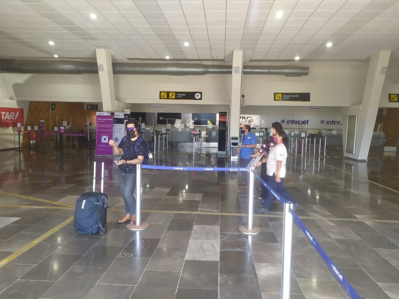 Pasajeros reconocen las medidas sanitarias en el Aeropuerto de Ciudad del Carmen