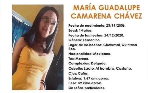 Activan Protocolo Alba por desaparición de María Camarena en Chetumal