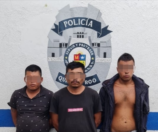 Detienen a tres sujetos con 10 kilos de marihuana en Tulum