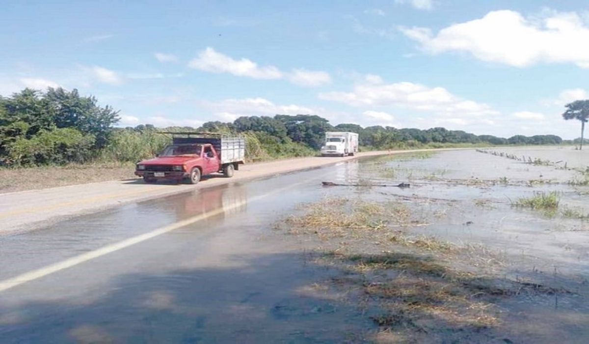 Alertan por inundaciones y grietas en la carretera Palizada-Santa Adelaida