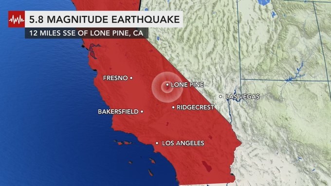 Sismo en Lone Pine, California