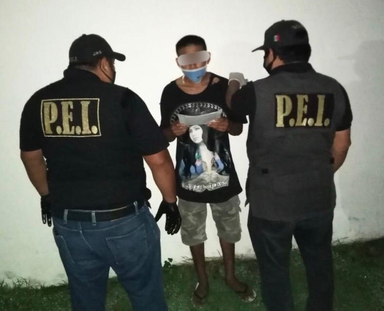 Edgar Jesús C. C. alias “Kiko” fue detenido por delitos de homicidio y robo calificado tras un ataque en Hunucmá.