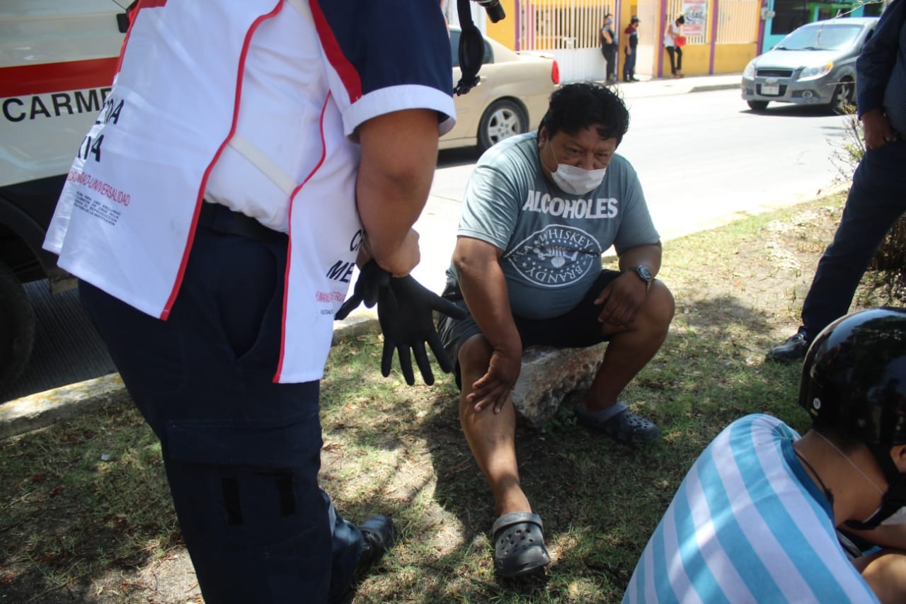 Aspectos del accidente entre dos motociclistas y un vehículo en Ciudad del Carmen