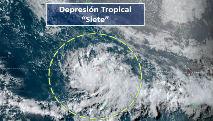 Se forma la Depresión Tropical Siete en el Océano Atlántico