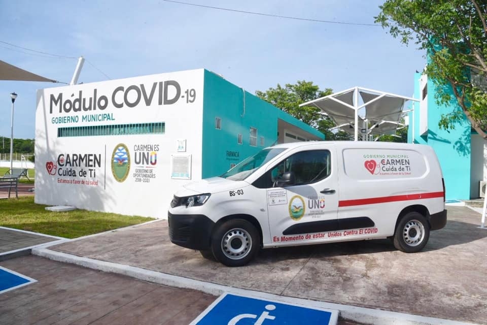 Instalan Módulo COVID-19 en Ciudad del Carmen