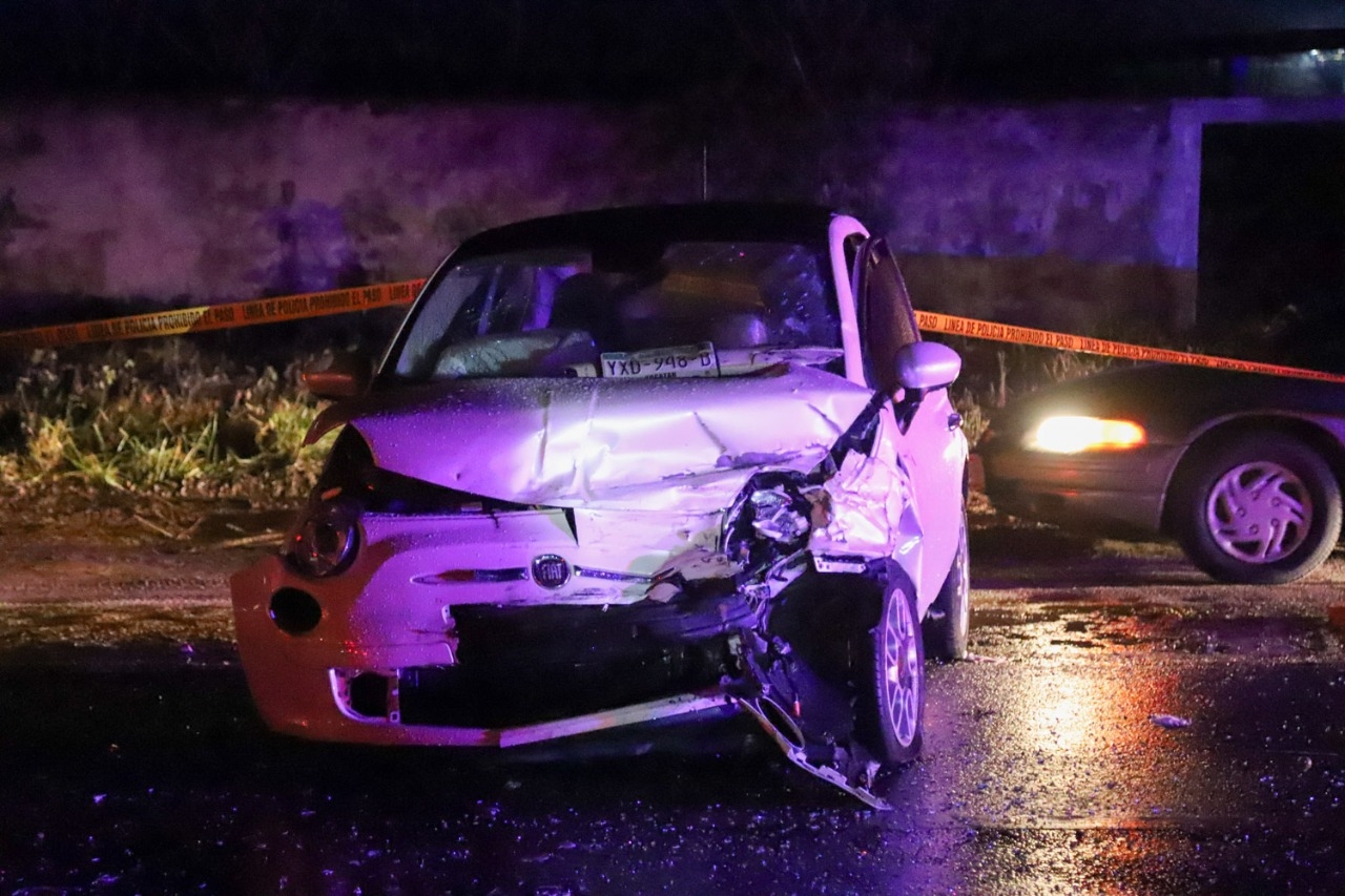 Fuerte accidente deja tres heridos en la Mérida-Cancún