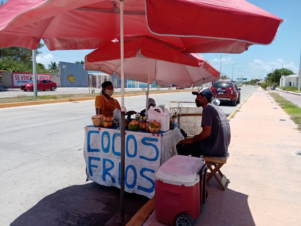 Baja la venta de cocos en Ciudad del Carmen