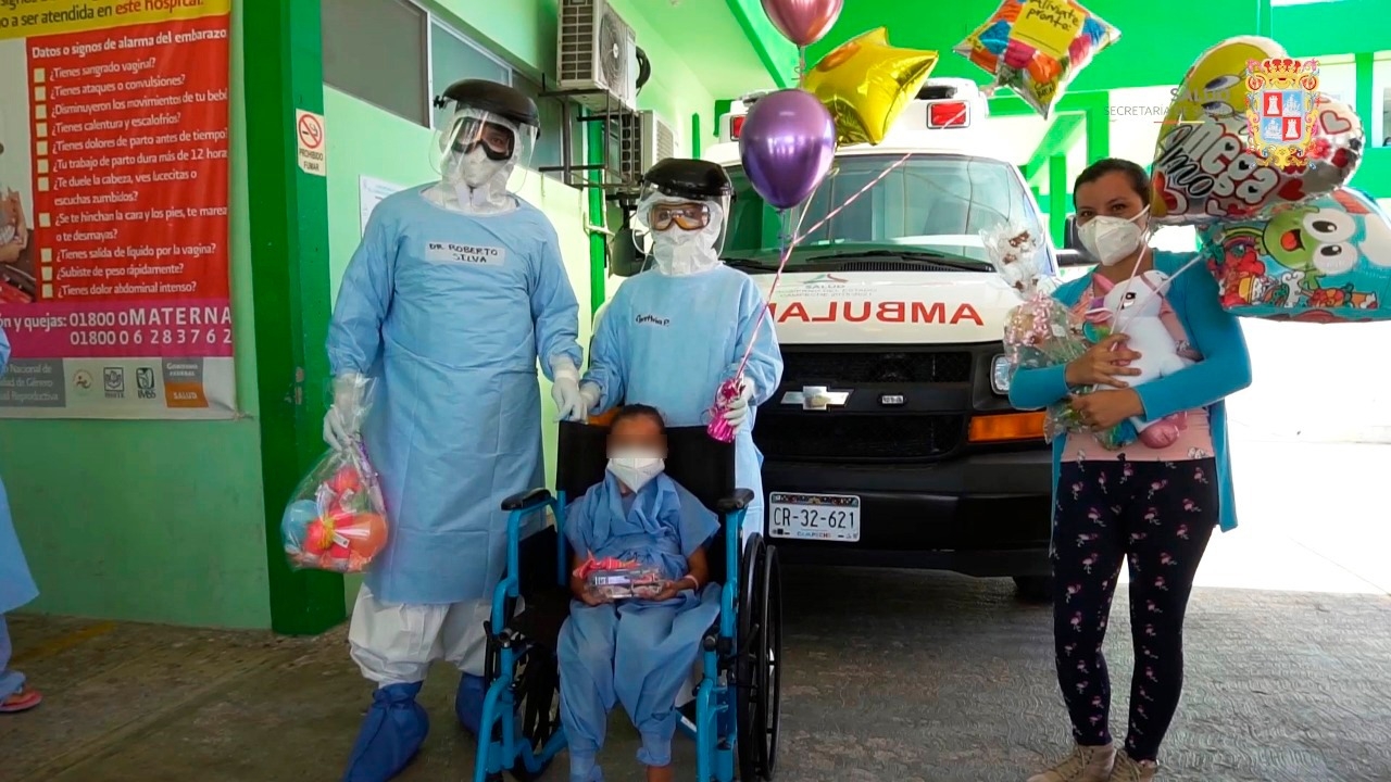 Niña de 5 años con síndrome de Kawasaki supera el COVID-19 en Campeche