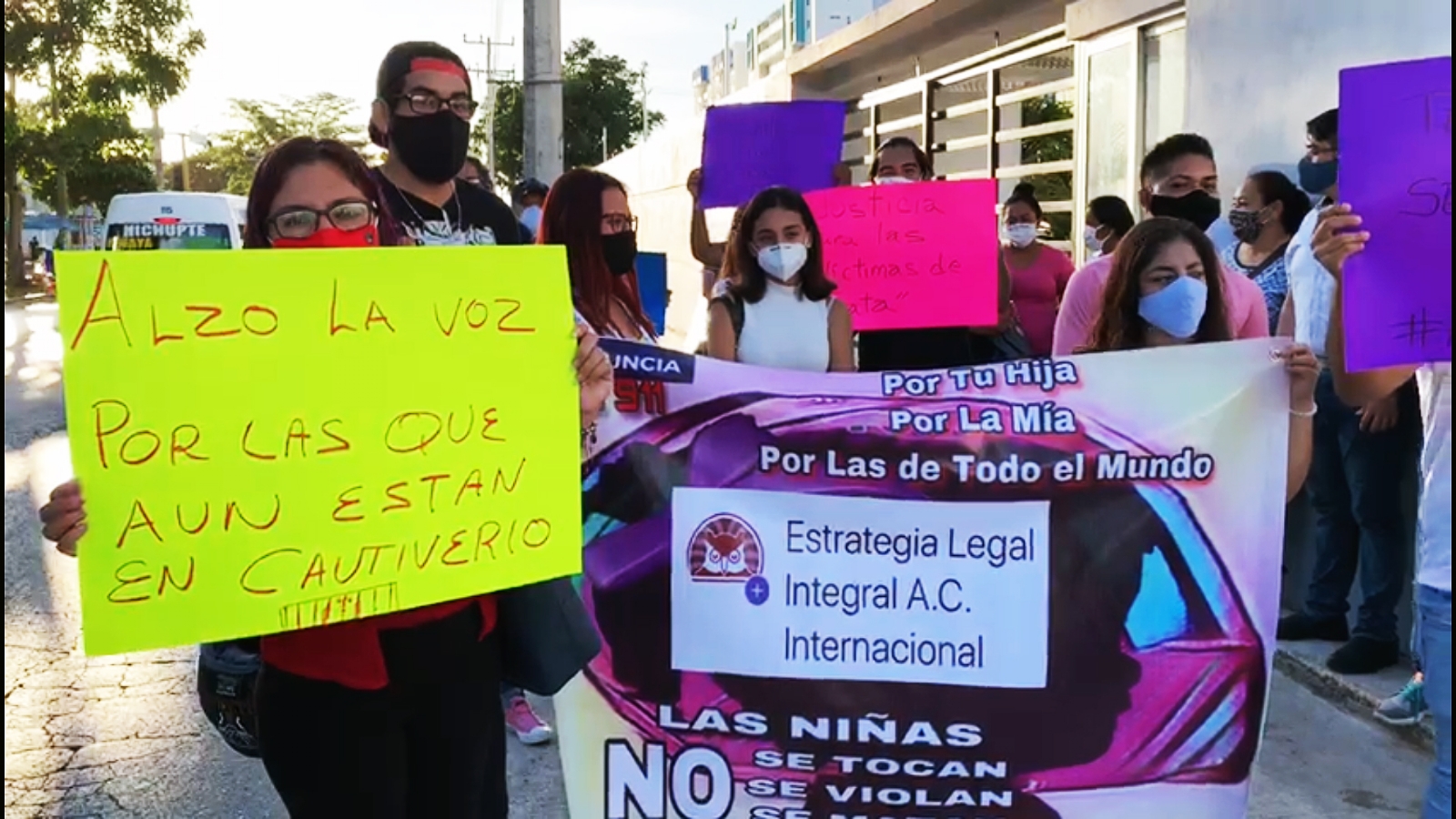 Protestan contra la trata de personas en Cancún