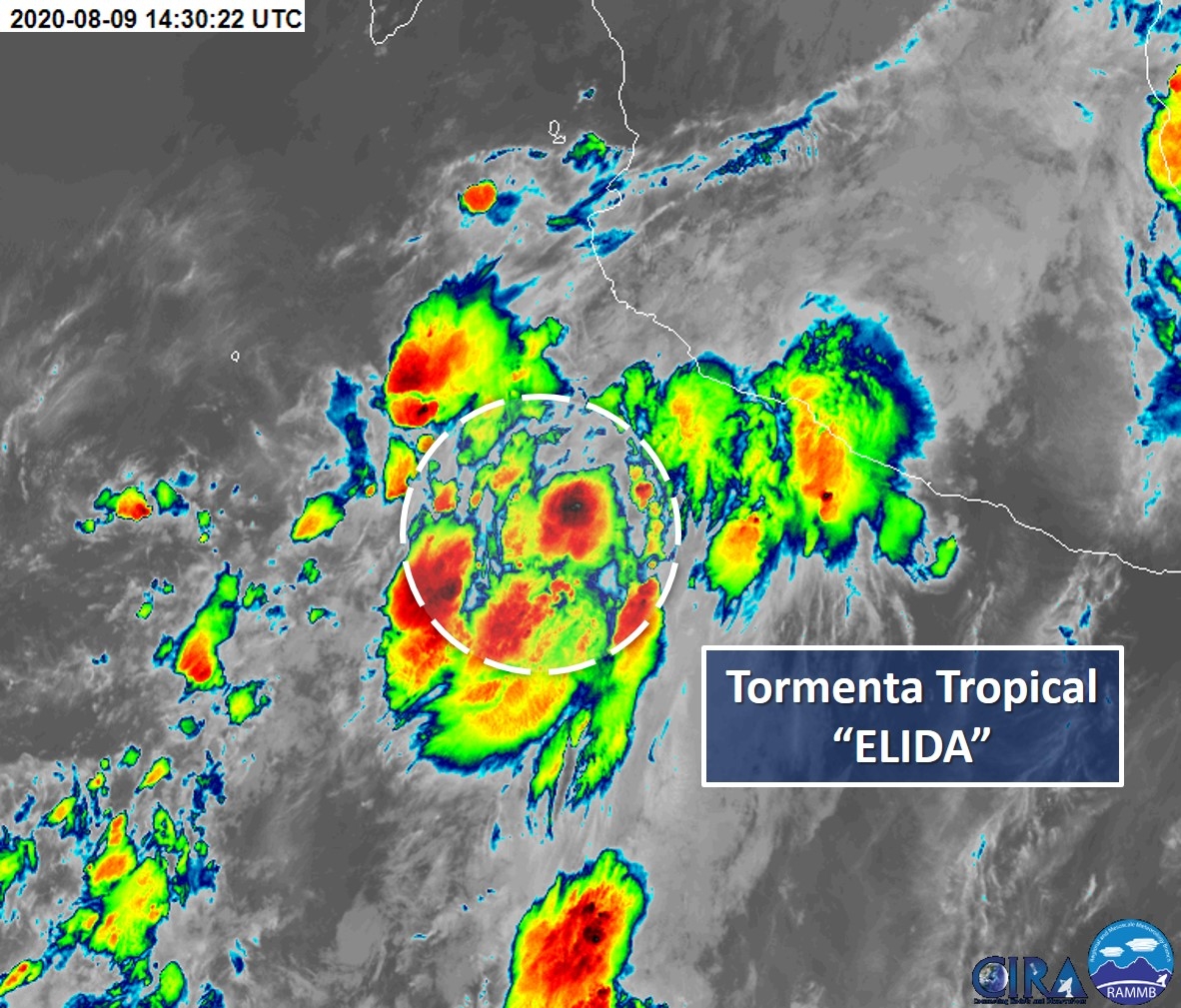 Tormenta tropical Elida (Conagua/Clima)