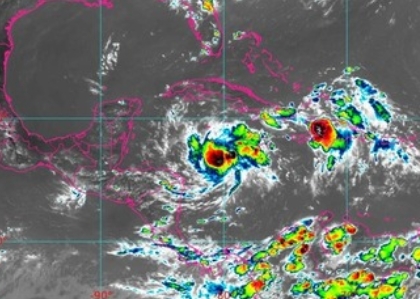 Emiten alerta azul en el sur de Quintana Roo por Tormenta Tropical Nana