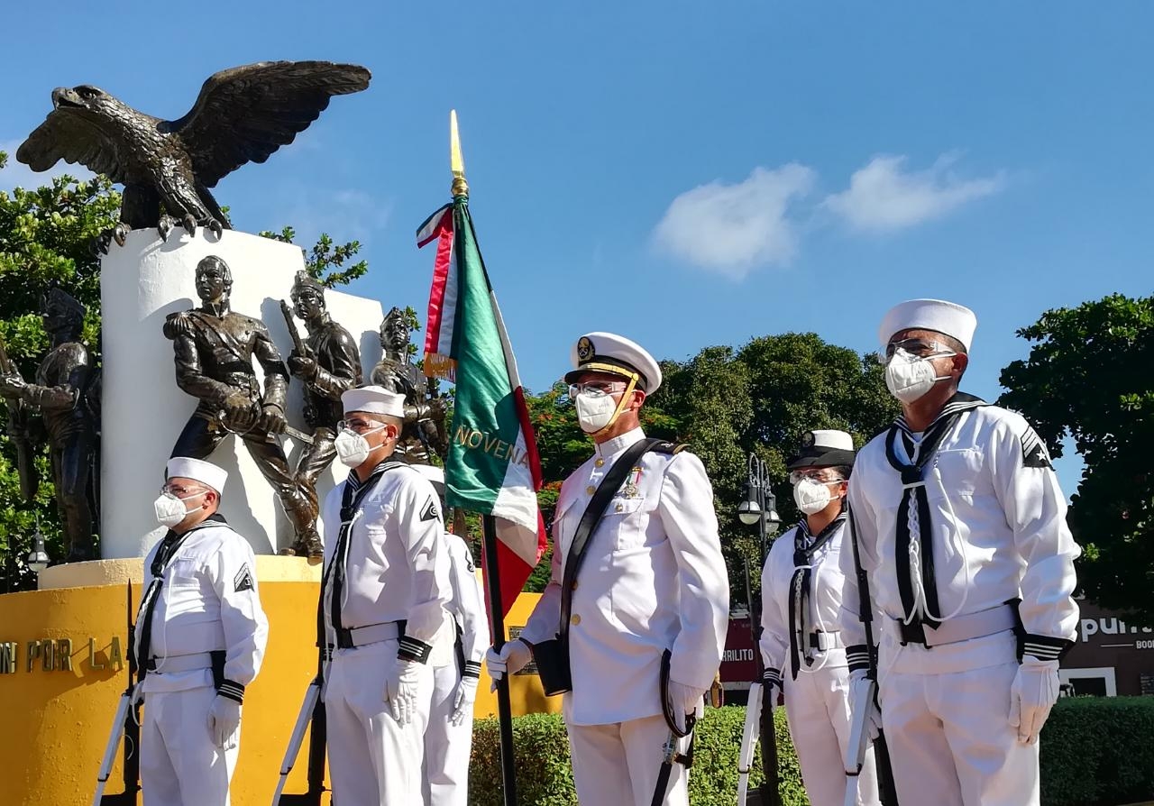 Recuerdan a víctimas del COVID-19 durante conmemoración de la Gesta Heroica en Mérida