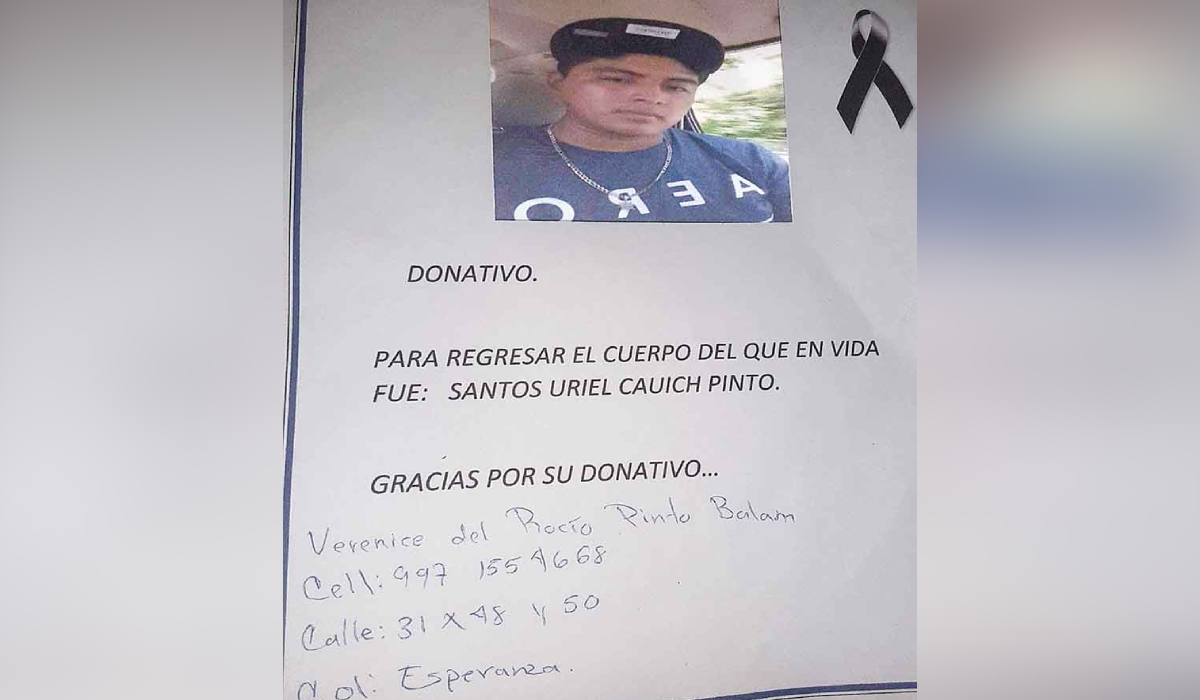 Piden ayuda para repatriar de Estados Unidos el cadáver de un joven de Oxkutzcab