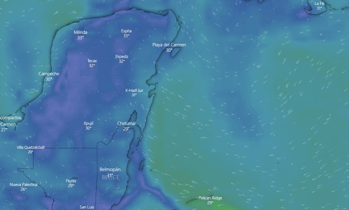 Lluvias y tormentas eléctricas en las próximas horas para Quintana Roo