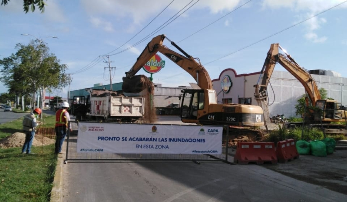 Inicia la ampliación del drenaje pluvial en la Avenida Constituyentes de Chetumal