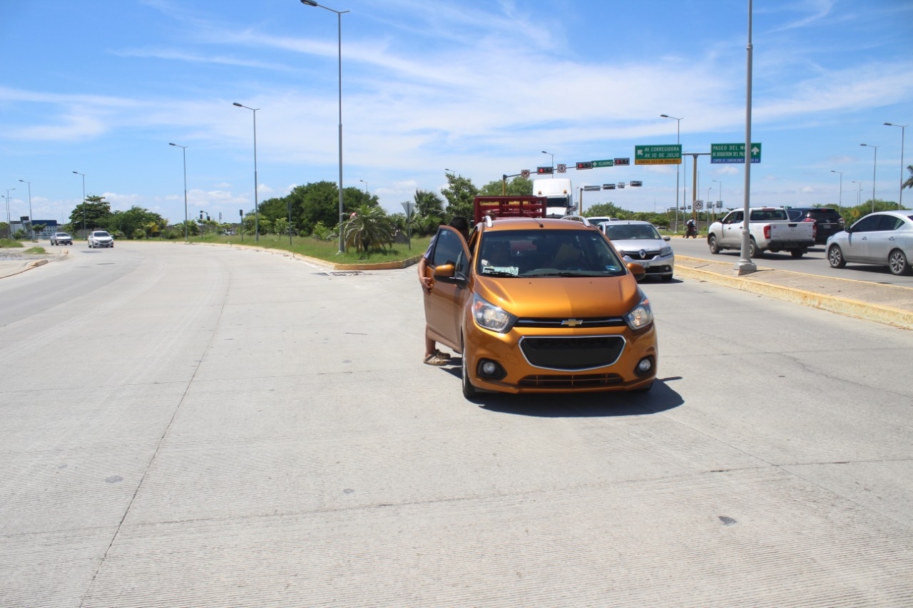 Choque por alcance en Ciudad del Carmen