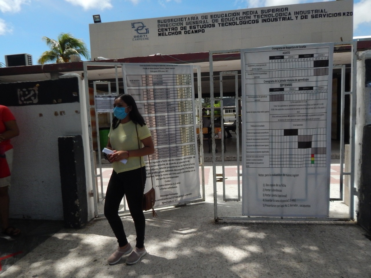 Así fue el examen presencial a nivel bachillerato en Ciudad del Carmen