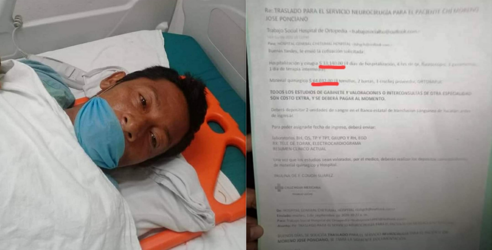 Joven de Chetumal pide ayuda para una operación de columna, necesita 100 mil pesos