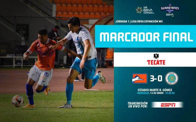 Correcaminos frustra debut de Villaluz con Cancún FC y lo golea 3-0