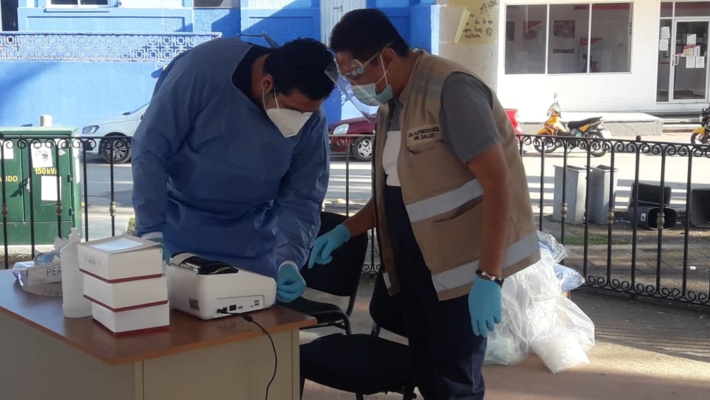 Gran afluencia de gente en pruebas rápidas de COVID-19 en Felipe Carrillo Puerto