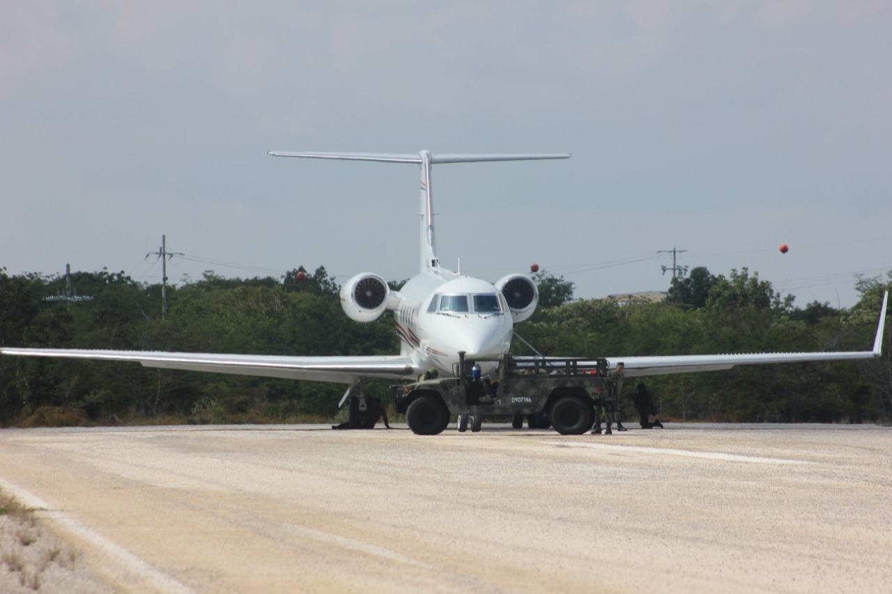 El pasado 28 de enero de 2020, en el aeródromo de Mahahual, se aseguró un narcojet