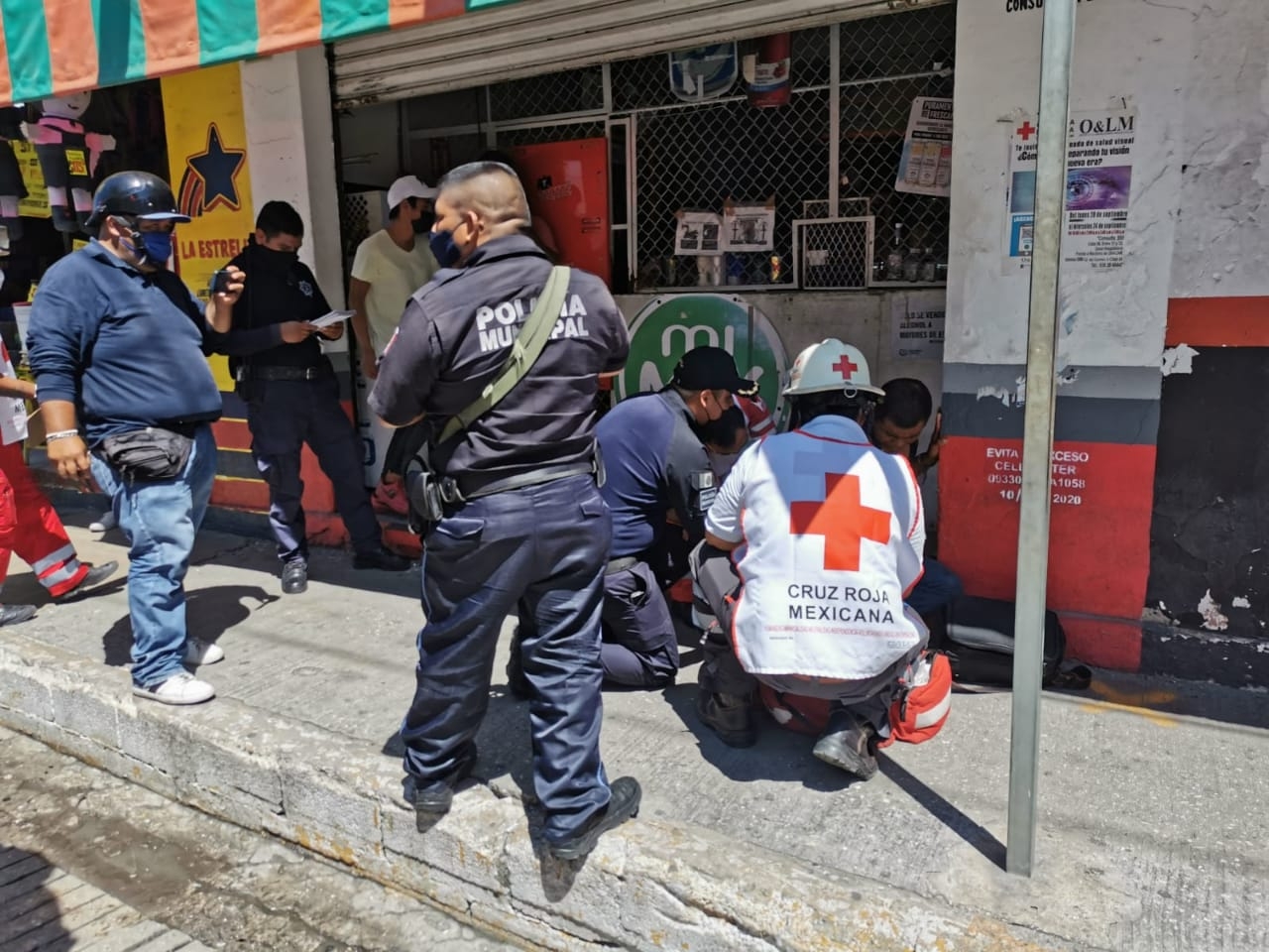 El Gato fue valorado por personal de la Cruz Roja en el lugar