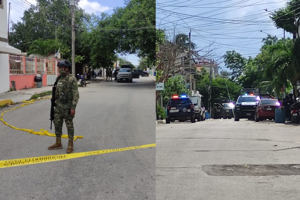 Elementos del Ejército Mexicano y de la Policía Quintana Roo participaron en el operativo de Playa del Carmen