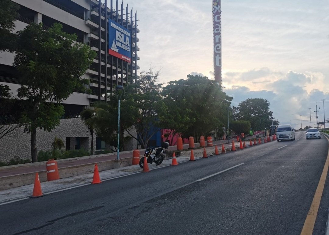 El cierre del carril del Kilómetro 4 en la Zona Hotelera de Cancún se mantendrá por tiempo indefinido