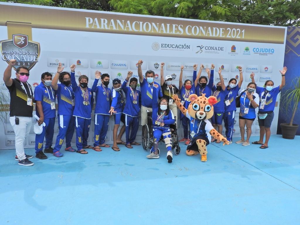 Selección quintanarroense de natación logra 31 medallas en los Paranacionales Conade 2021