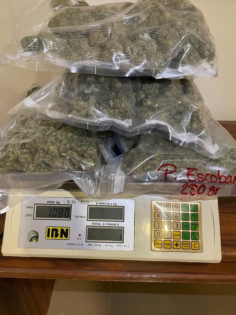 Guardia Nacional decomisa un kilo de marihuana en el aeropuerto de Mérida