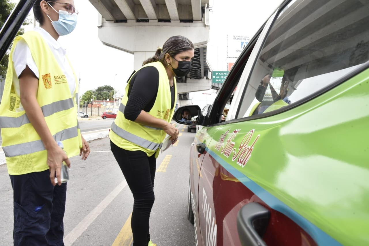 SSA verifica aplicación de medidas sanitarias en el transporte público de Campeche