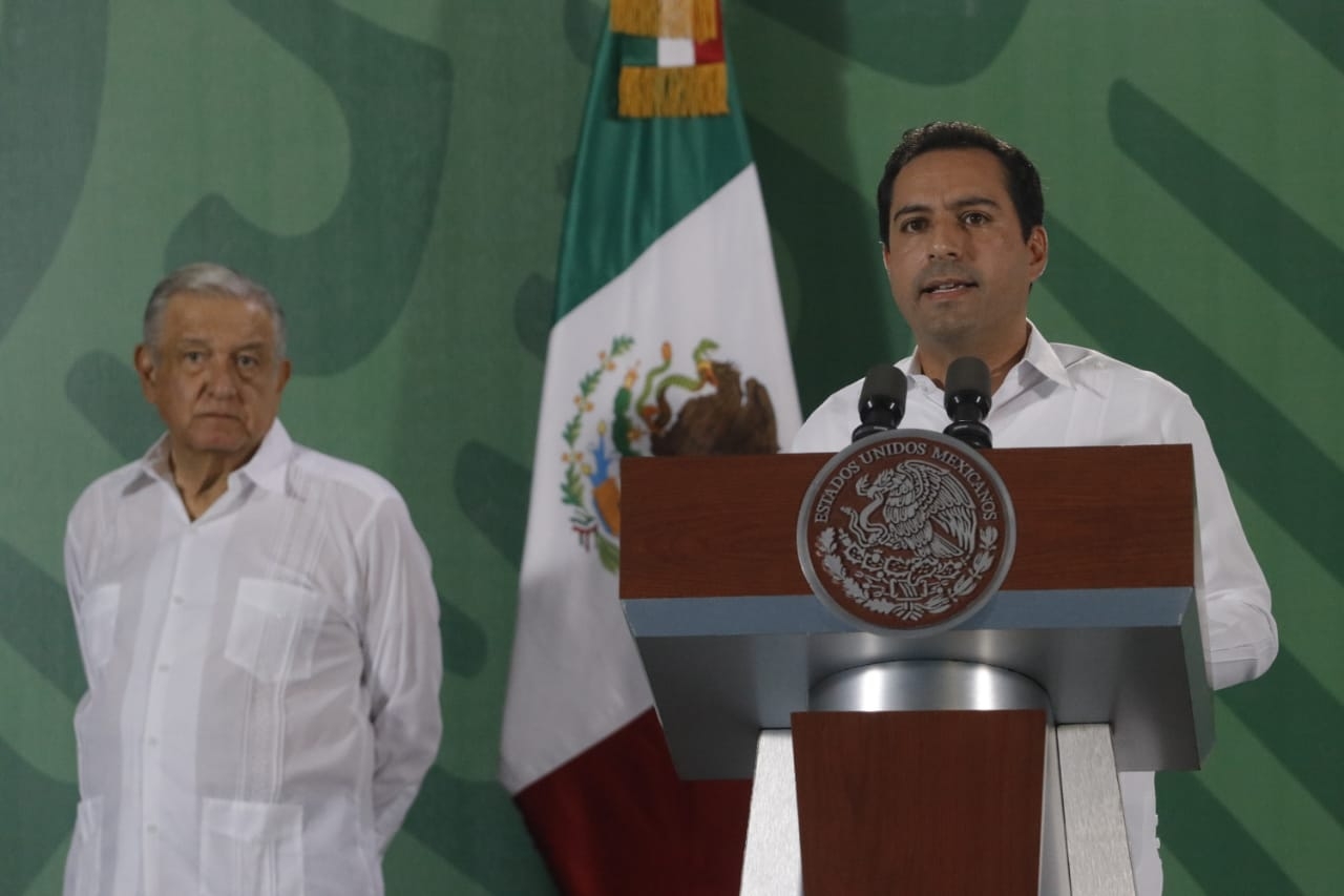AMLO en Yucatán: Mauricio Vila destaca disminución del 48.7% de delitos en la entidad