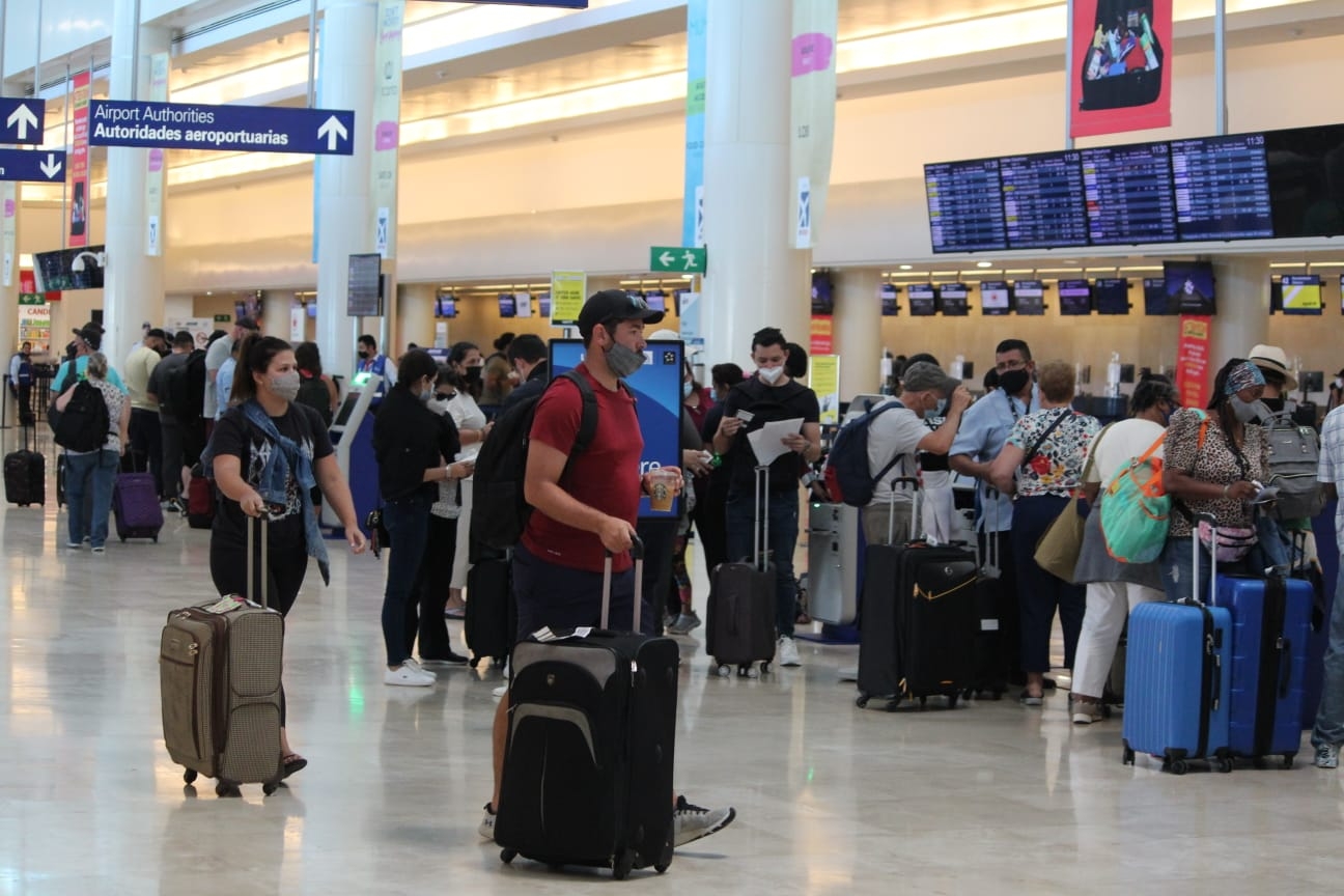 Las terminales aéreas de Cancún recibirán un total de 265 vuelos internacionales entre llegadas y salidas