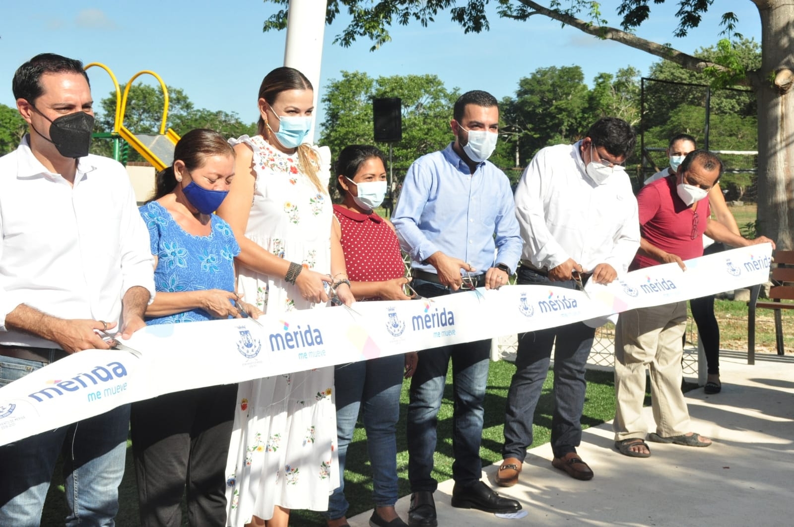 También se inauguró el nuevo parque principal de esta comisaría ubicada al Norte de Mérida