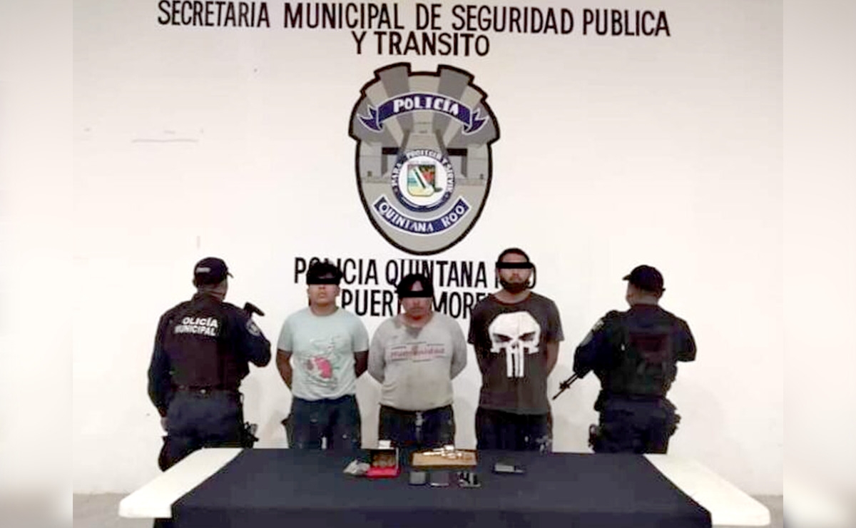 Tras la detención, los tres fueron trasladados a las inmediaciones de Seguridad Publica donde fueron puestos a disposición de la FGE