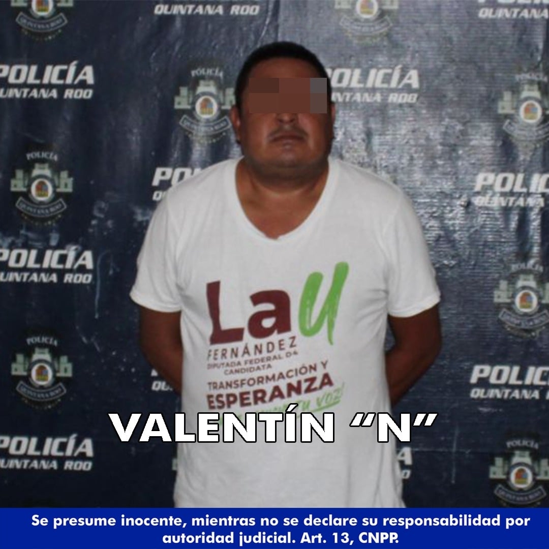 Detienen a Valentín “N” por portación de arma y robo a comercios en Cancún