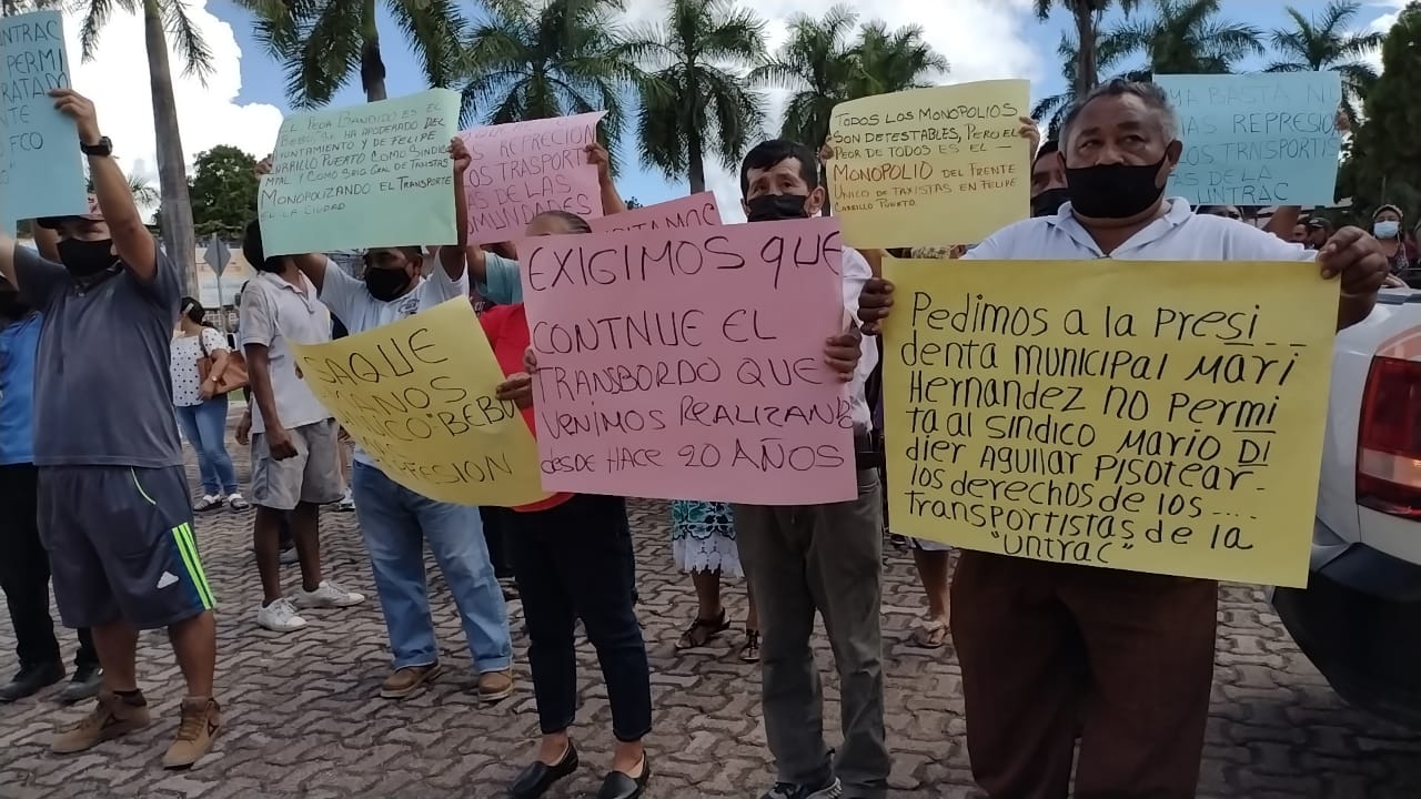 Los transportistas de la Untrac piden evitar la intervención del síndico municipal de Carrillo Puerto en la libre tránsito