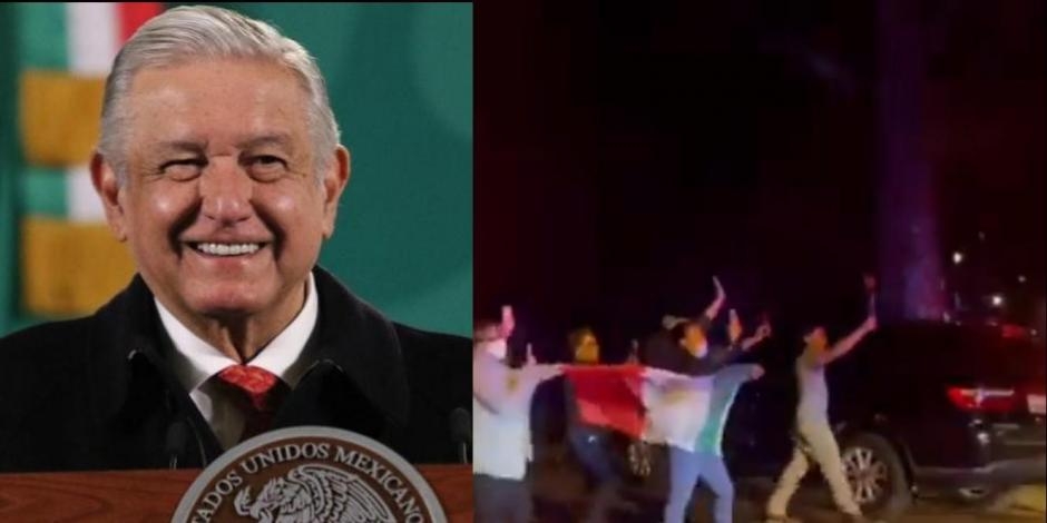 "Con el Cielito Lindo", así recibieron mexicanos a AMLO en Washington