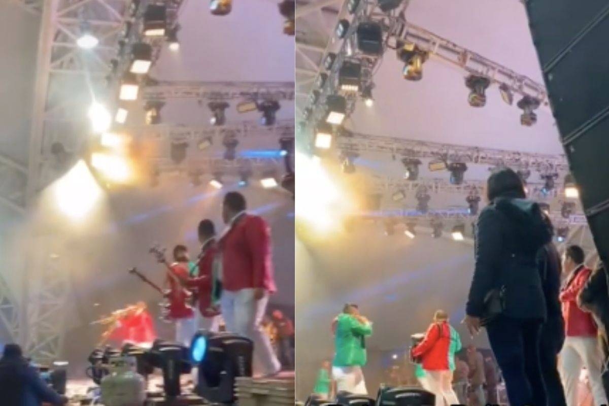 Captan momento en que se desata balacera en concierto de Gerardo Díaz: VIDEO