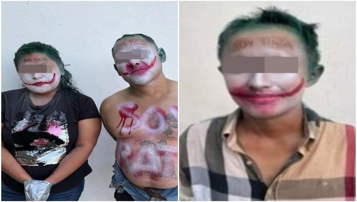 Al estilo de Batman, han empezado a aparecer personas amarradas a un poste de luz pintados como “El Joker” con la leyenda “Soy Rata”